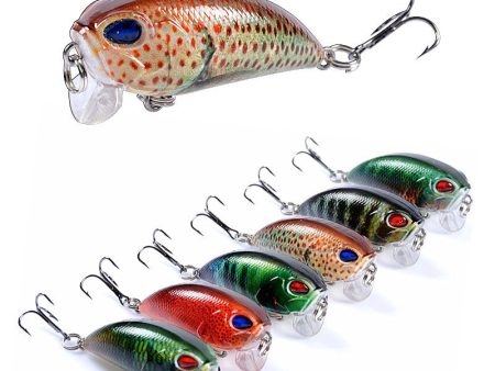 6x Popper Poppers 5.1cm Fishing Lure Lures Surface Tackle Fresh Saltwater Cheap