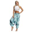 Hippie Boho Loose Yoga Harem Pants | Blue Tie Dye Design | One Size Supply