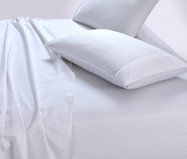 100% Egyptian Cotton 500TC White King Single Bed Sheets Set - Online now