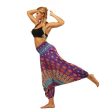 Hippie Boho Loose Yoga Harem Pants | Bohemian Rainbow Design | One Size Hot on Sale