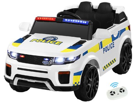 Ride On Car | Electric Patrol Police Toy | Remote Control 12V | White Online now