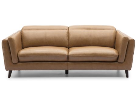 Quince 2 Seater Sofa Genuine Leather Upholstered Coach Lounge Cheap