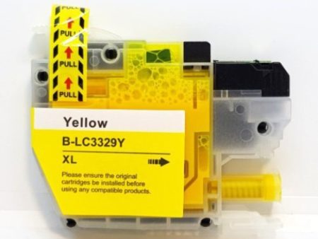 Compatible Premium Ink Cartridges LC3329XLY  High Yield Yellow Ink  - for use in Brother Printers For Sale