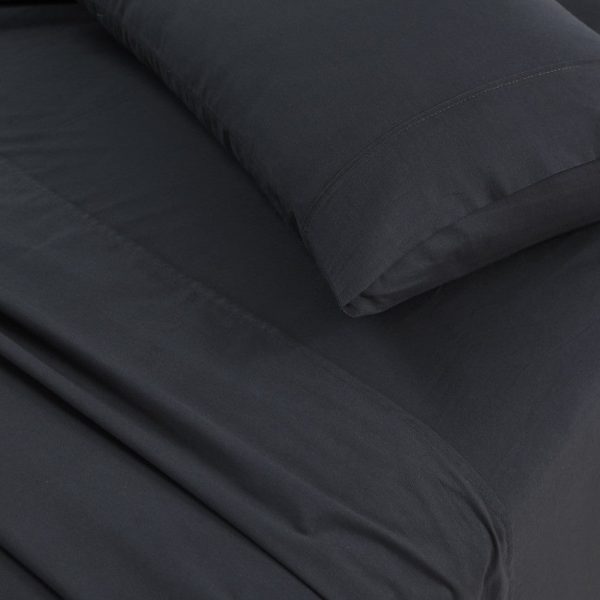 Double Bed Sheets Set | 100% Egyptian Cotton | 500TC | Charcoal Supply