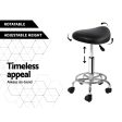 2-Pack Saddle Salon Stools | Black Hydraulic Lift Fashion