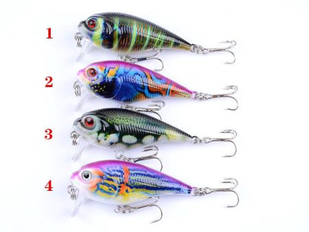 4x 5.5cm Popper Crank Bait Fishing Lure Lures Surface Tackle Saltwater Fashion