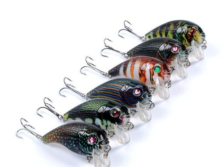 6x Popper Poppers 5cm Fishing Lure Lures Surface Tackle Fresh Saltwater For Discount