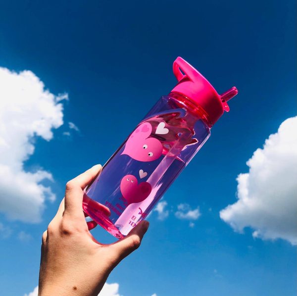 Flip Straw Water Bottle - Pink Supply