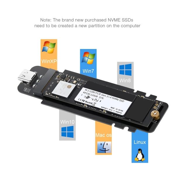 M.2 to USB SSD Reader (Enclosure only) | Supports M-Key (PCI-E NVMe-based) Cheap