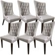 Florence  Set of 6 Fabric Dining Chair French Provincial Solid Timber Wood Online now