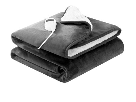 Giselle Electric Heated Rug | Washable | Snuggle | Flannel | Grey Online Hot Sale