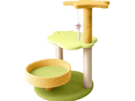 Galaxy Plush Cat Tree | 75cm Yellow Green Online Sale