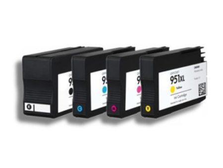 Compatible Premium Ink Cartridges 950XL  Ink Set of 4 (Bk C M Y) - for use in HP Printers Online Sale