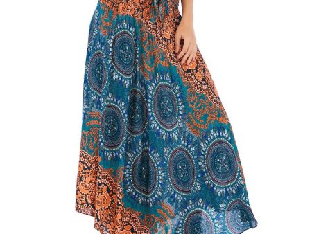 Women s Versatile Bohemian Skirt Dress | Dual Purpose | Free Size | Circles Design Fashion