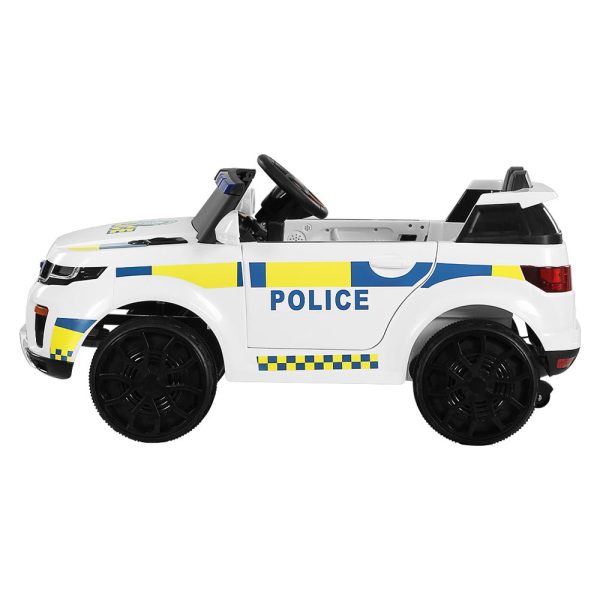 Ride On Car | Electric Patrol Police Toy | Remote Control 12V | White Online now