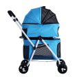 Pet Stroller | i.Pet Large Dog Pram Cat Carrier 4 Wheels Foldable Double Online Hot Sale