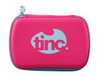 Hard Top Pencil Case | Pink with Blue Zip | Two-Colour Online now