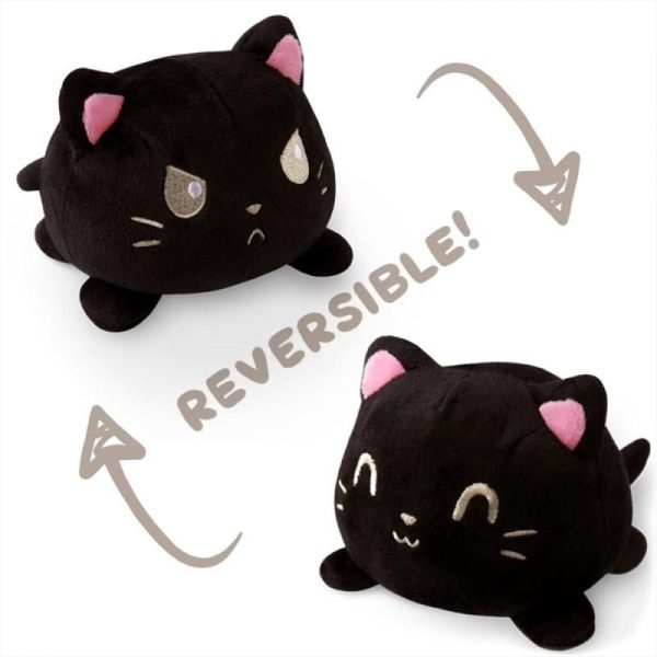 Black Cat Reversible Plushie on Sale