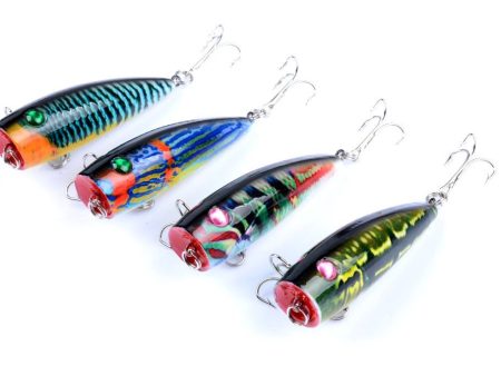 4X 6.8cm Popper Poppers Fishing Lure Lures Surface Tackle Saltwater Supply