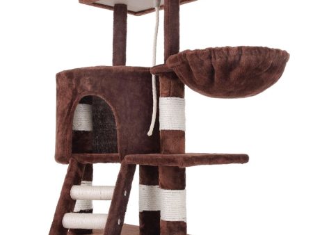 104cm Plush Cat Tree Condo | Brown Sale