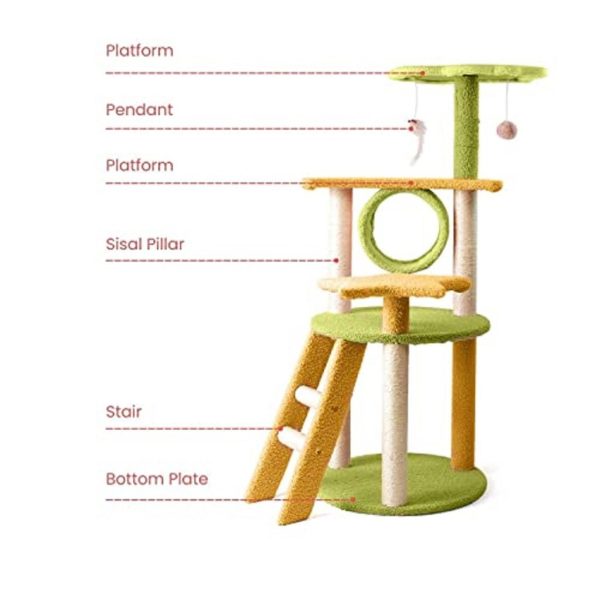 Galaxy Plush Cat Condo | 101cm | Yellow Green | FI-CT-147-MM Online