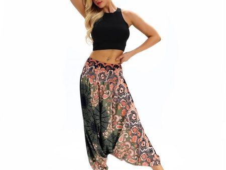 Hippie Boho Loose Yoga Harem Pants | Elegant Gardens Design | One Size Supply