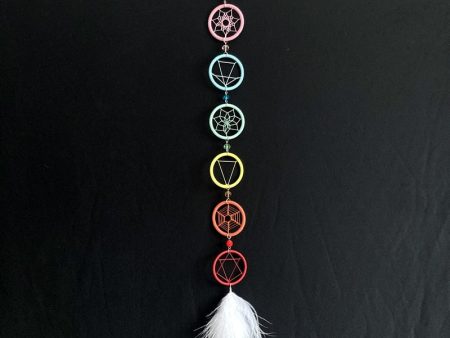 7 Chakra Dream Catcher With Bottom Feather | Various Styles For Discount