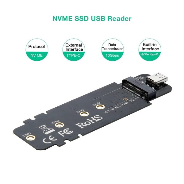 M.2 to USB SSD Reader (Enclosure only) | Supports M-Key (PCI-E NVMe-based) Cheap