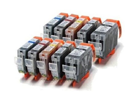 Compatible Premium Ink Cartridges CLI526  Bundle - 10 Cartridges **save!** - for use in Canon Printers Hot on Sale