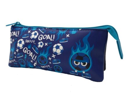 Tri-Compartment Pencil Case - Football For Cheap