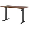 Electric Standing Desk | Adjustable Sit Stand Desks - Black Brown - Motorized Fashion