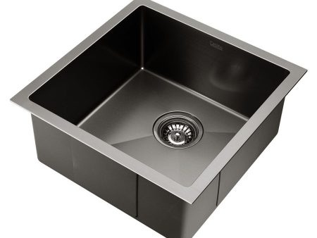 Stainless Steel Kitchen Sink | Under Top Flush Mount | 44cm x 44cm | Black Sale