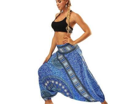 Hippie Boho Loose Yoga Harem Pants | Blue Princess Design | One Size on Sale