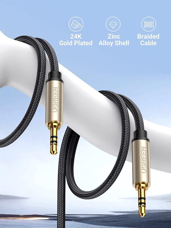 UGREEN 10604 3.5mm Male to Male Aux Stereo Audio Cable 2M For Sale