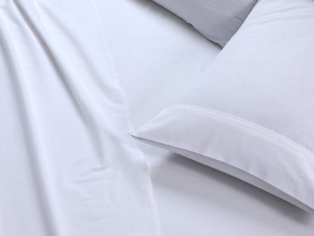 100% Egyptian Cotton 500TC White King Single Bed Sheets Set - Online now