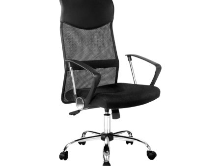 Mesh Office Chair | PU Leather | High Back | Black on Sale