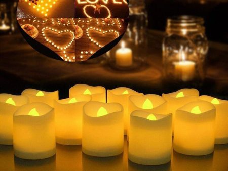 Flameless LED Tea Light Candles | 24PCS | Wedding Decoration For Discount