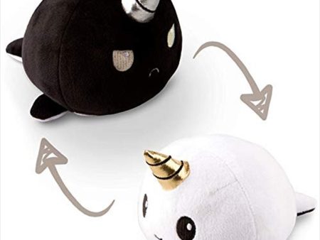 Narwhal White Black Reversible Plushie Fashion