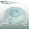 Round Plush Pet Bed | 80cm Apple Green For Discount