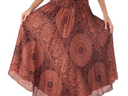 Women s Red Circular Versatile Bohemian Skirt Dress | Dual Purpose | Free Size Cheap