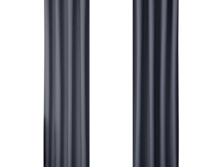 Blackout Curtains | 2 Pack | 140x230cm | Eyelet | Charcoal Cheap