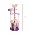 128cm Butterfly Plush Cat Tree Condo | Pink Purple Fashion