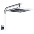 Rain Shower Head Set | Square | WElS 8   | High Pressure | Wall Arm | DIY | Chrome Discount