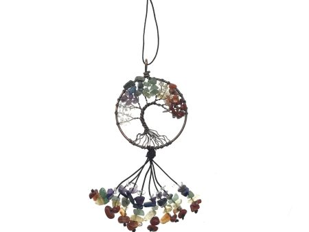 Handmade Natural Crystal Tree Of Life Car Ornament Sale