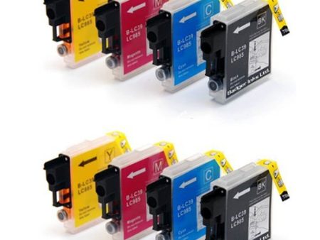 Compatible Premium Ink Cartridges LC39  Set of 8 (Bk C M Y x 2 each) - for use in Brother Printers Supply