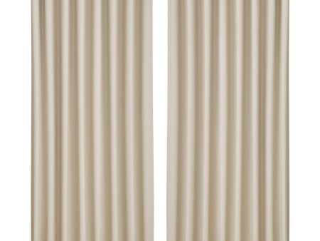 Blackout Curtains | 2 Pack | 300x230cm | Eyelet | Beige For Discount