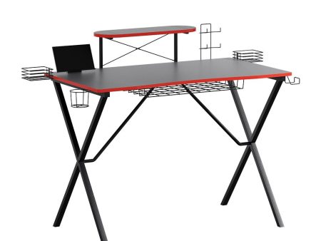 Artiss Gaming Desk Computer Desks Table Storage Shelves Study Home Ofiice 105CM on Sale