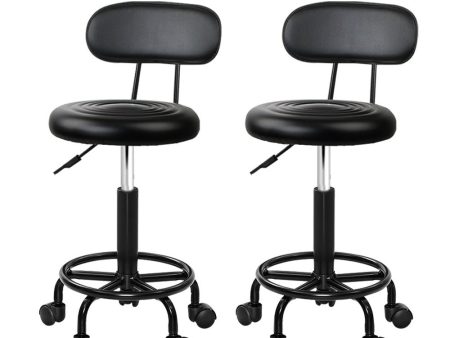 2X Salon Stool | Swivel Backrest Chair | Barber Hairdressing | Hydraulic Lift Sale