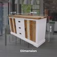 Orville Buffet Table 166cm 2 Door 3 Drawer Solid Acacia Timber Wood -Multi Color on Sale