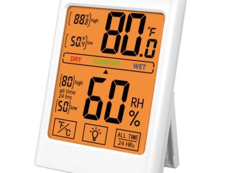 GOMINIMO Thermo Hygrometer Has Backlight White GO-TH-102-JH Discount